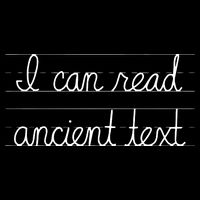 Handwriting I Can Read Ancient Text Funny Cursive Writing Full-Length Apron With Pockets