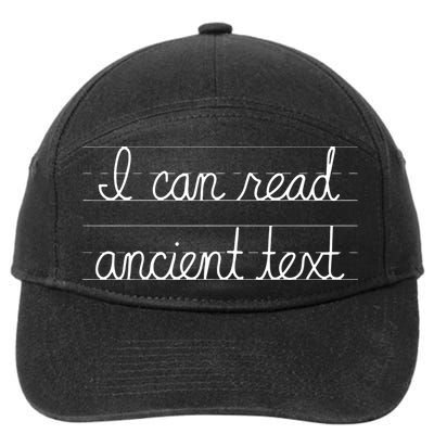 Handwriting I Can Read Ancient Text Funny Cursive Writing 7-Panel Snapback Hat