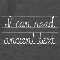 Handwriting I Can Read Ancient Text Funny Cursive Writing Vector Backpack