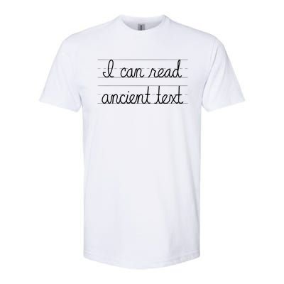 Handwriting I Can Read Ancient Text Funny Cursive Writing Softstyle® CVC T-Shirt