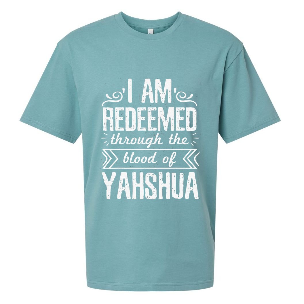 Hebrew Israelite Clothing for  Judah Redeemed Blood Yah Sueded Cloud Jersey T-Shirt
