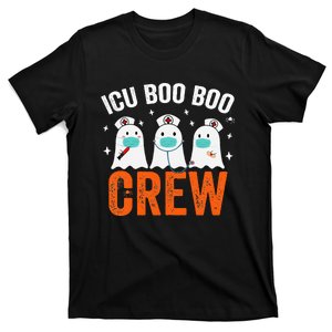 Halloween ICU Costume Nurse Boo Boo Crew Ghost T-Shirt