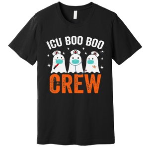 Halloween ICU Costume Nurse Boo Boo Crew Ghost Premium T-Shirt