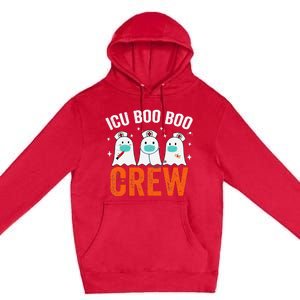 Halloween ICU Costume Nurse Boo Boo Crew Ghost Premium Pullover Hoodie