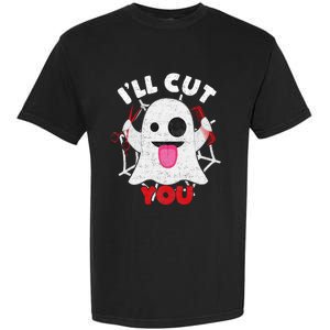 Hairdresser Ill Cut You Hairstylist Halloween Ghost Boo Garment-Dyed Heavyweight T-Shirt