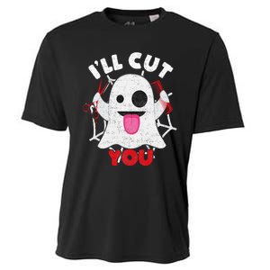 Hairdresser Ill Cut You Hairstylist Halloween Ghost Boo Cooling Performance Crew T-Shirt