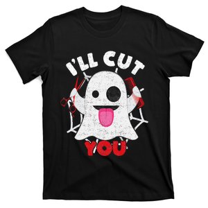 Hairdresser Ill Cut You Hairstylist Halloween Ghost Boo T-Shirt