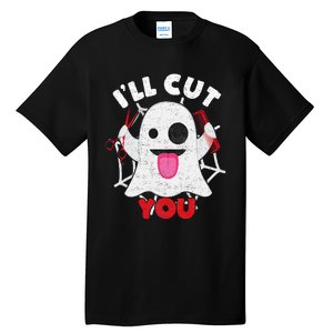 Hairdresser Ill Cut You Hairstylist Halloween Ghost Boo Tall T-Shirt