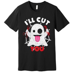 Hairdresser Ill Cut You Hairstylist Halloween Ghost Boo Premium T-Shirt