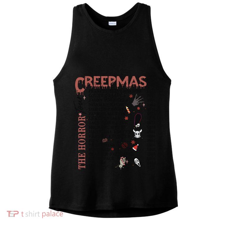 Horror Icons Christmas Creepmas Christmas Horror Goth Ladies PosiCharge Tri-Blend Wicking Tank