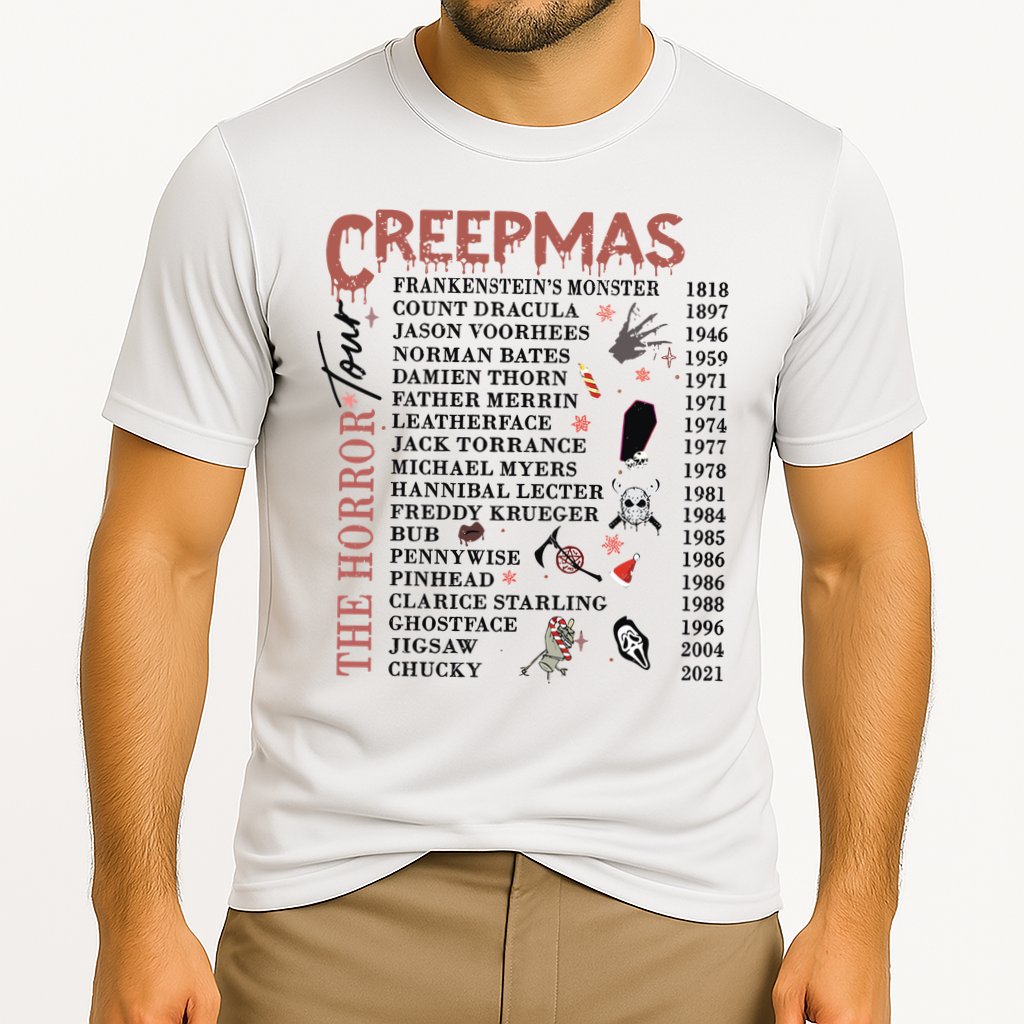 Horror Icons Christmas Creepmas Christmas Horror Goth Performance Shirt