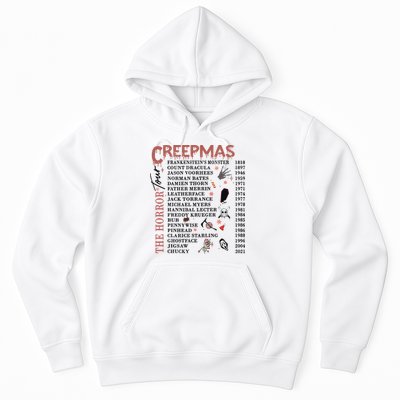 Horror Icons Christmas Creepmas Christmas Horror Goth Hoodie