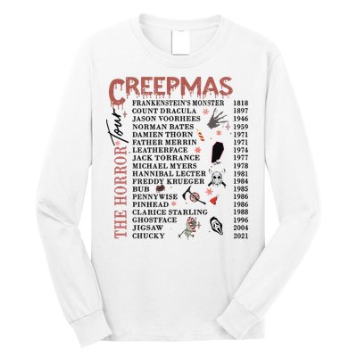 Horror Icons Christmas Creepmas Christmas Horror Goth Long Sleeve Shirt