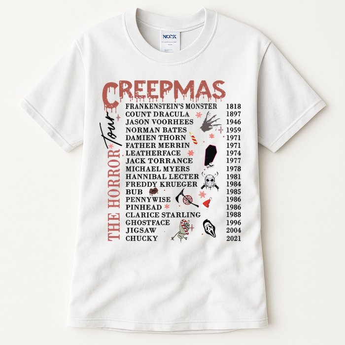 Horror Icons Christmas Creepmas Christmas Horror Goth Tall T-Shirt