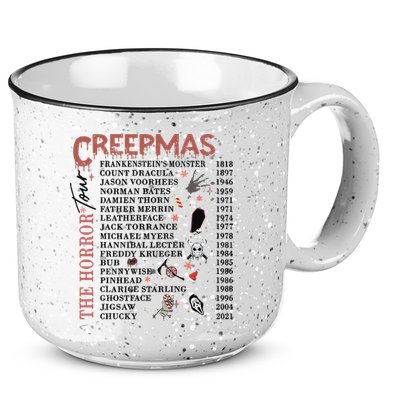Horror Icons Christmas Creepmas Christmas Horror Goth 15oz Campfire Ceramic Mug