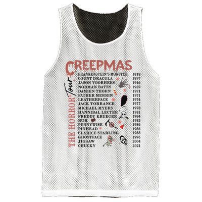 Horror Icons Christmas Creepmas Christmas Horror Goth Mesh Reversible Basketball Jersey Tank