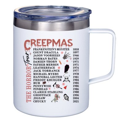 Horror Icons Christmas Creepmas Christmas Horror Goth 12oz Stainless Steel Coffee Mug