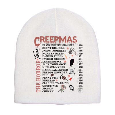 Horror Icons Christmas Creepmas Christmas Horror Goth Short Acrylic Beanie