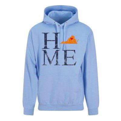 Home Is Charlottesville Va City Love Unisex Surf Hoodie