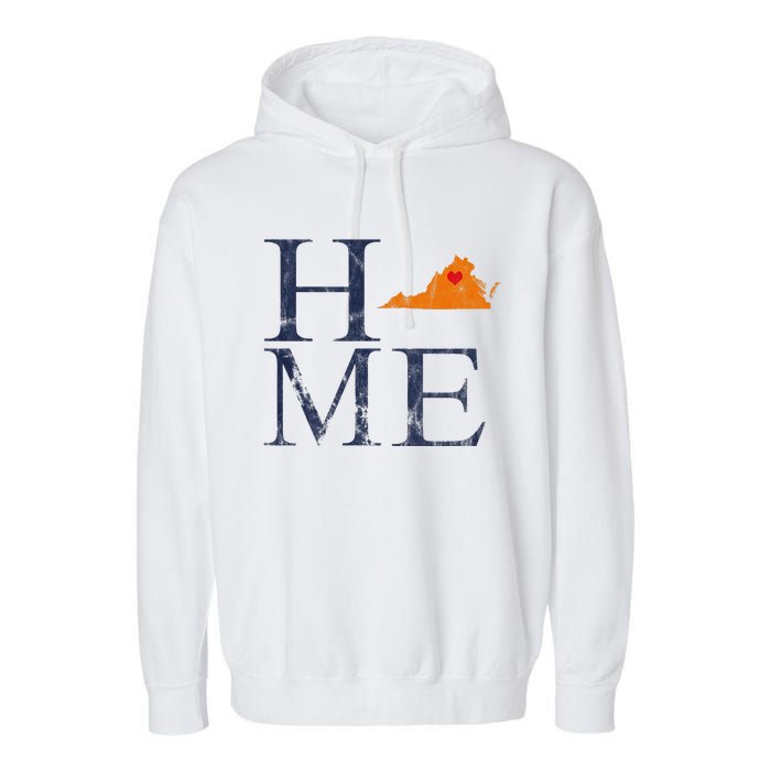 Home Is Charlottesville Va City Love Garment-Dyed Fleece Hoodie