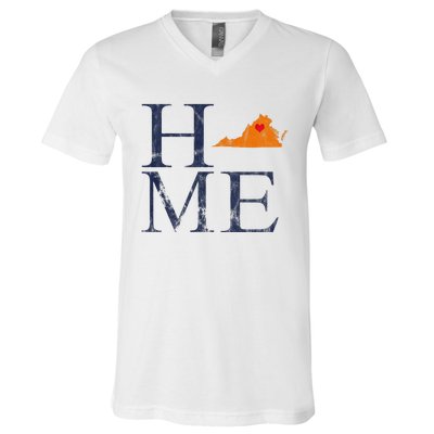 Home Is Charlottesville Va City Love V-Neck T-Shirt