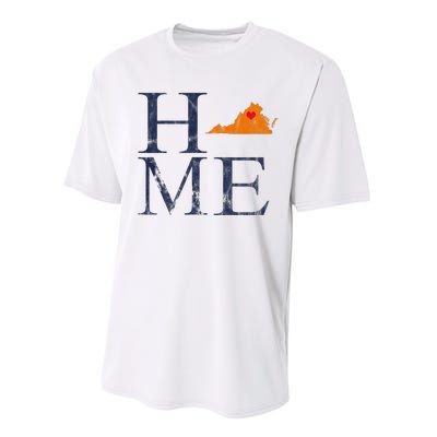 Home Is Charlottesville Va City Love Performance Sprint T-Shirt