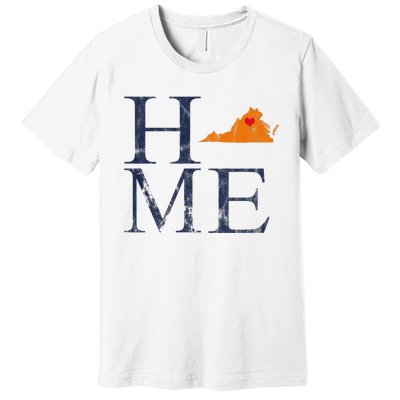 Home Is Charlottesville Va City Love Premium T-Shirt