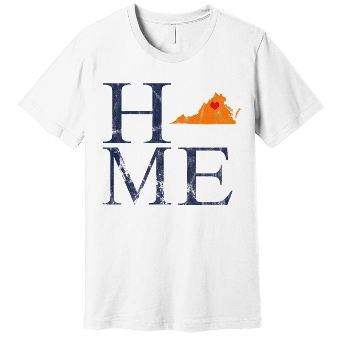 Home Is Charlottesville Va City Love Premium T-Shirt