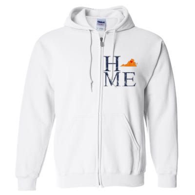 Home Is Charlottesville Va City Love Full Zip Hoodie