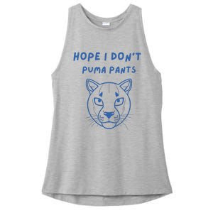 Hope I Dont Pants Funny Cat Pun Ladies PosiCharge Tri-Blend Wicking Tank