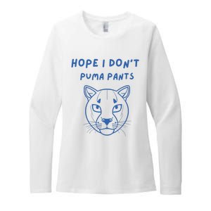 Hope I Dont Pants Funny Cat Pun Womens CVC Long Sleeve Shirt