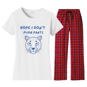 Hope I Dont Pants Funny Cat Pun Women's Flannel Pajama Set