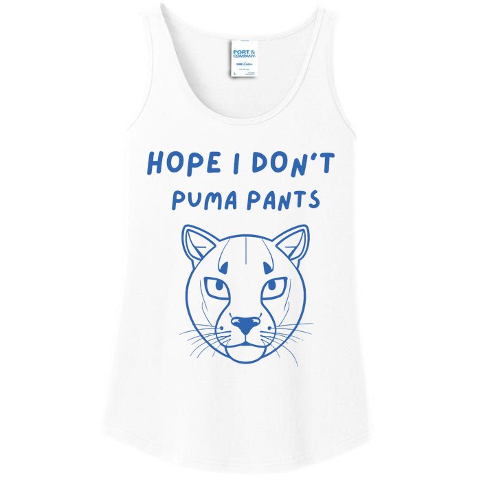 Hope I Dont Pants Funny Cat Pun Ladies Essential Tank