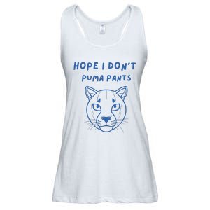 Hope I Dont Pants Funny Cat Pun Ladies Essential Flowy Tank