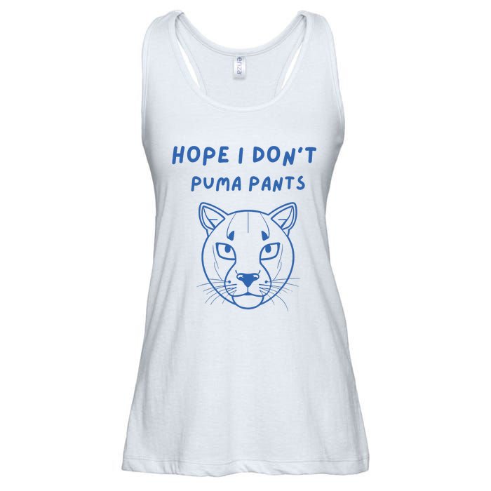 Hope I Dont Pants Funny Cat Pun Ladies Essential Flowy Tank