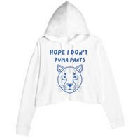 Hope I Dont Pants Funny Cat Pun Crop Fleece Hoodie