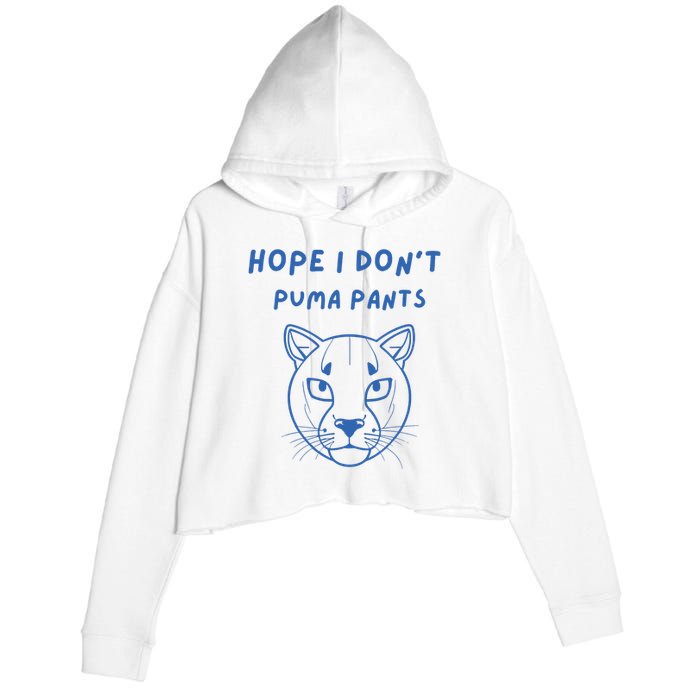 Hope I Dont Pants Funny Cat Pun Crop Fleece Hoodie