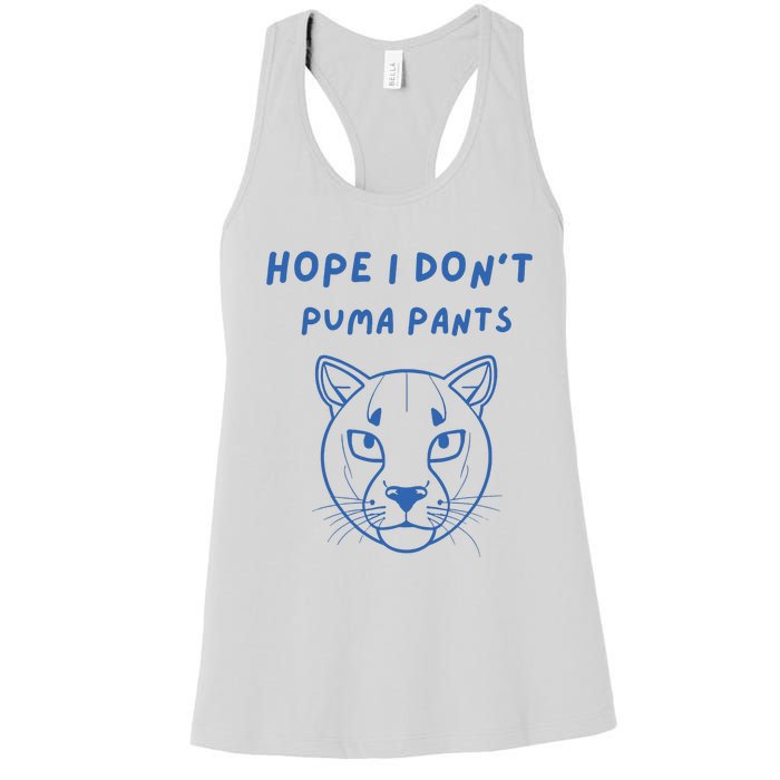 Hope I Dont Pants Funny Cat Pun Women's Racerback Tank