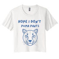 Hope I Dont Pants Funny Cat Pun Women's Crop Top Tee