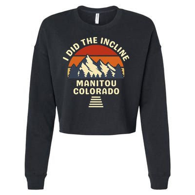 Hike I Did The Incline Manitou Colorado Sunset  Cropped Pullover Crew