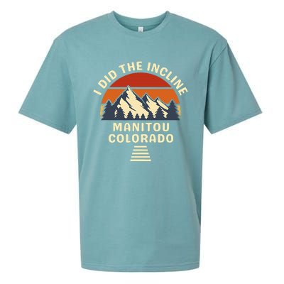 Hike I Did The Incline Manitou Colorado Sunset  Sueded Cloud Jersey T-Shirt