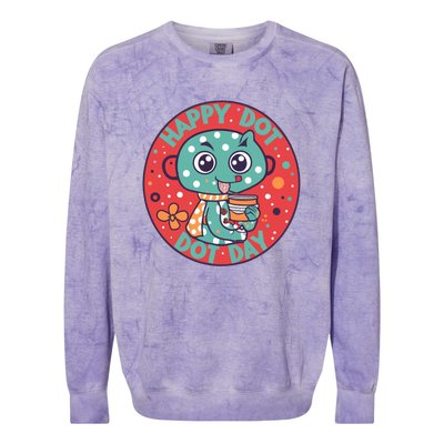 Happy International Dot Day Colorblast Crewneck Sweatshirt