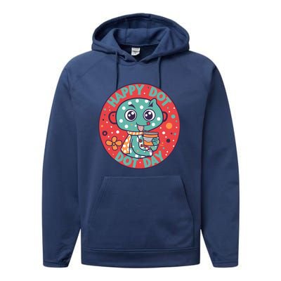 Happy International Dot Day Performance Fleece Hoodie