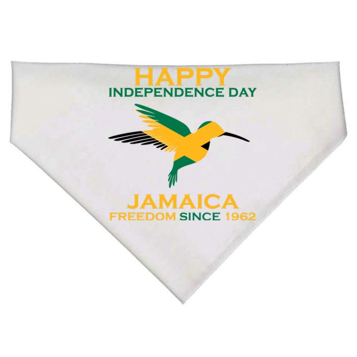 Happy Independence Day Jamaica Freedom Since 1962 USA-Made Doggie Bandana