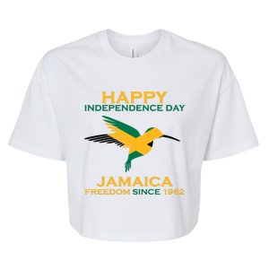 Happy Independence Day Jamaica Freedom Since 1962 Bella+Canvas Jersey Crop Tee