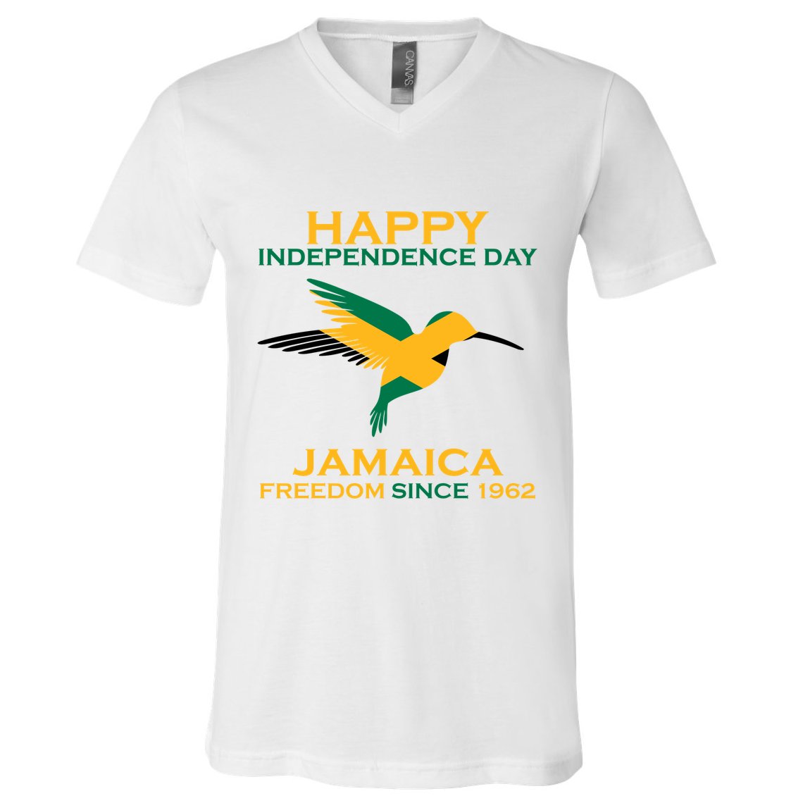Happy Independence Day Jamaica Freedom Since 1962 V-Neck T-Shirt