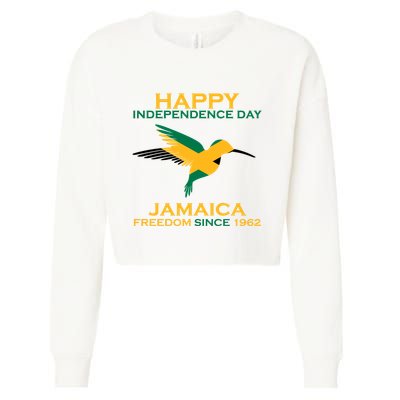 Happy Independence Day Jamaica Freedom Since 1962 Cropped Pullover Crew