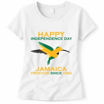 Happy Independence Day Jamaica Freedom Since 1962 Womens T-Shirt