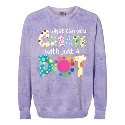 Happy International Dot Day Colorful Polka Dot Kids Dot Day Colorblast Crewneck Sweatshirt