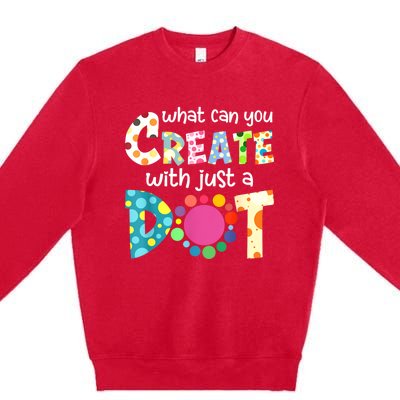 Happy International Dot Day Colorful Polka Dot Kids Dot Day Premium Crewneck Sweatshirt